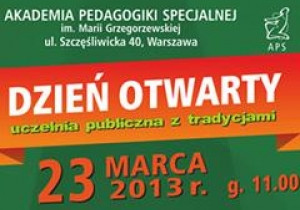 Akademia Pedagogiki Specjalnej Zaprasza Na Dzień Otwarty ...