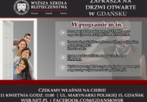 Wyższa Szkoła Bezpieczeństwa w Gdańsku zaprasza na Drzwi Otwarte