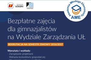 Ostatnie dni zapisów do III edycji Akademii Młodego Ekonomisty