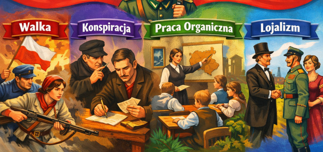 Postawy społeczeństwa polskiego wobec zaborcy – pytania jawne na maturę