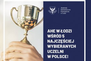 AHE w Łodzi w piątce najpopularniejszych uczelni niepublicznych