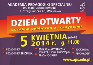 Dzień Otwarty w Akademii Pedagogiki Specjalnej