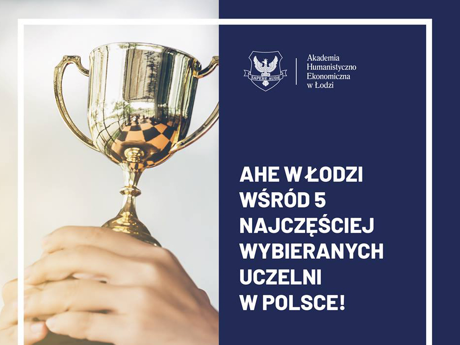 AHE w Łodzi w piątce najpopularniejszych uczelni niepublicznych