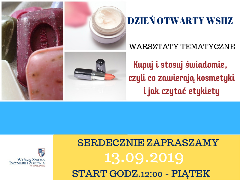Co zawierają kosmetyki i jak czytać etykiety - Dzień Otwarty w WSIiZ