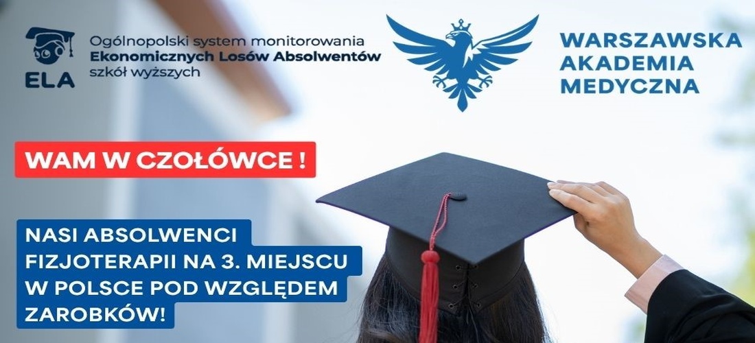 Absolwenci Fizjoterapii WAM na 3. miejscu w Polsce pod względem zarobków